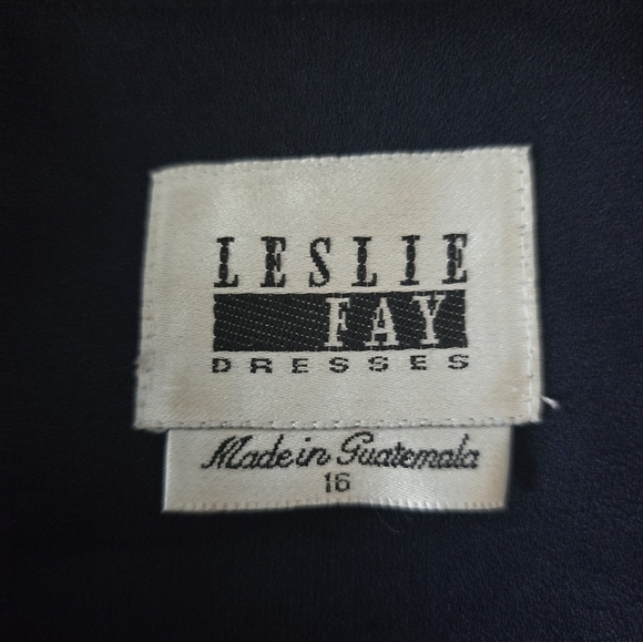 Vintage Leslie Fay Jacket Women 16 Color Block Padded 5Button Embroidered Career - Picture 6 of 14